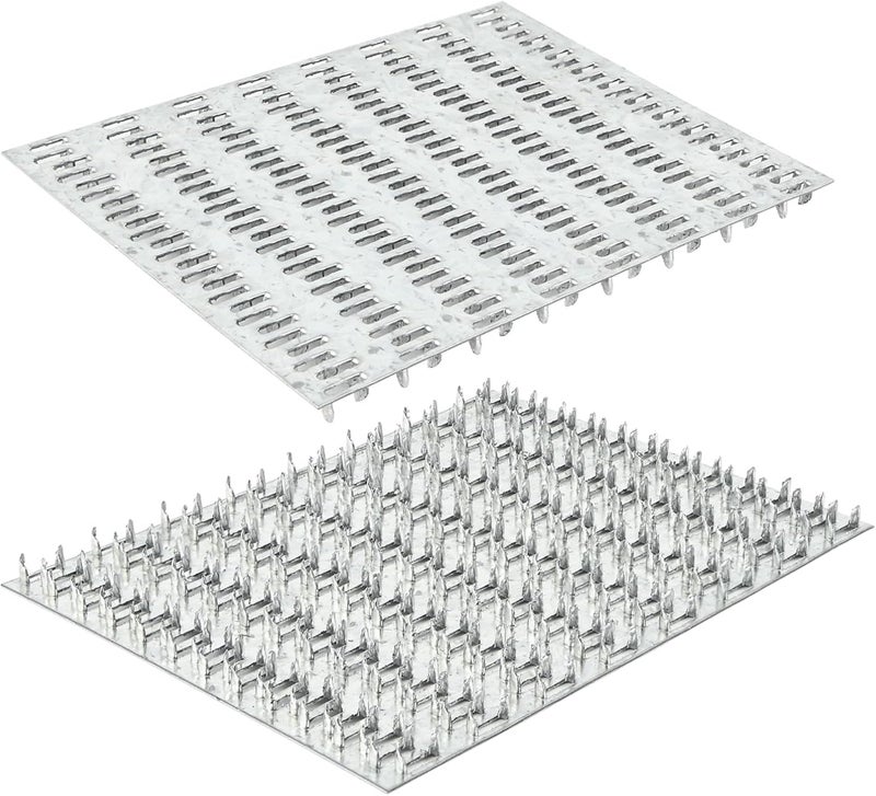 MOZCORN 10 Pcs Truss Plates 6 x 8, Pronged Truss Mending Plates with Nail Teeth, Galvanized Truss Brackets for Truss to Rafter Wood Connections, Steel Repairing Plates - Image 4